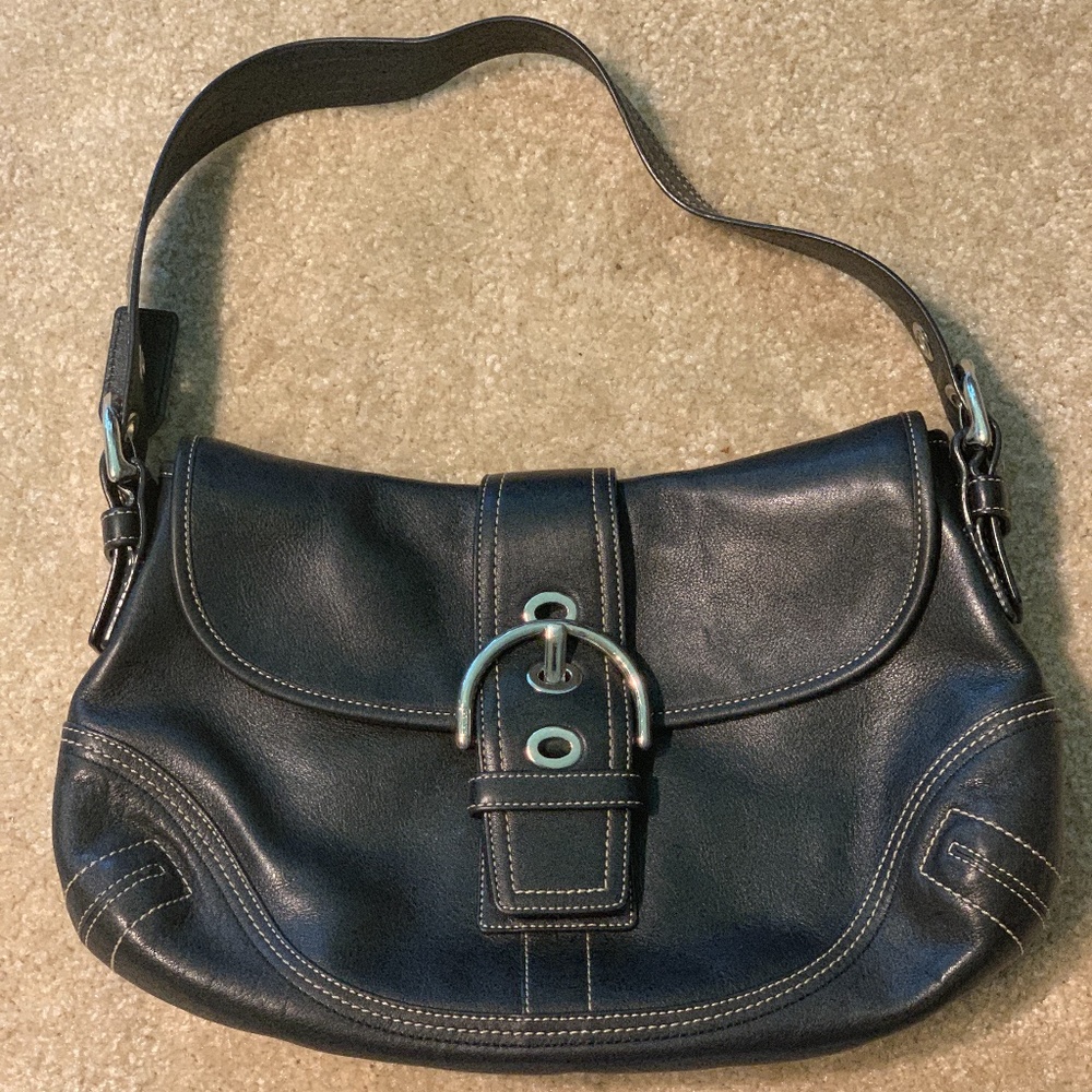 Coach purse black with buckle